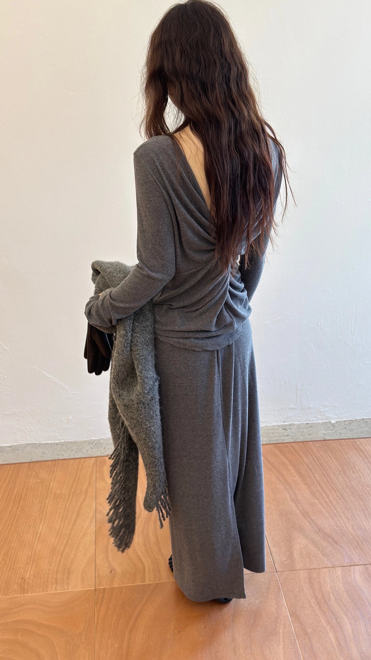 Angora Twist Skirt (2 Colors) model photo