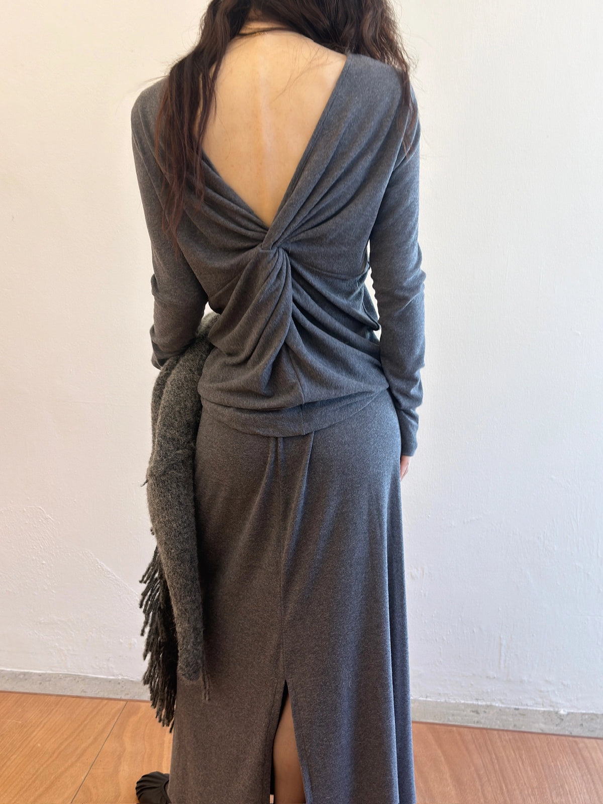 Angora Twist Skirt (2 Colors) model photo