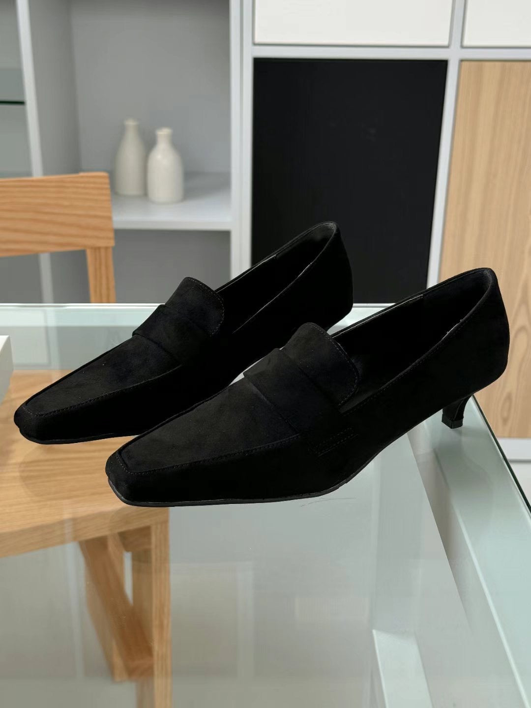 Heeled Leather Mules (3 Colors)