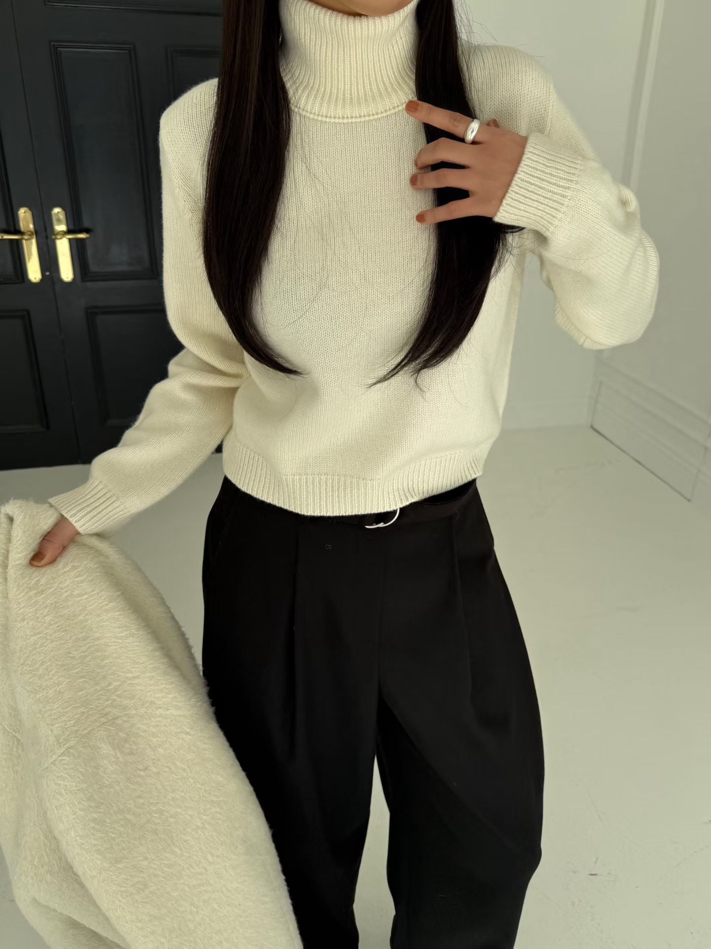 Ivalo Superfine Merino Wool Knit Top (4 Colors)