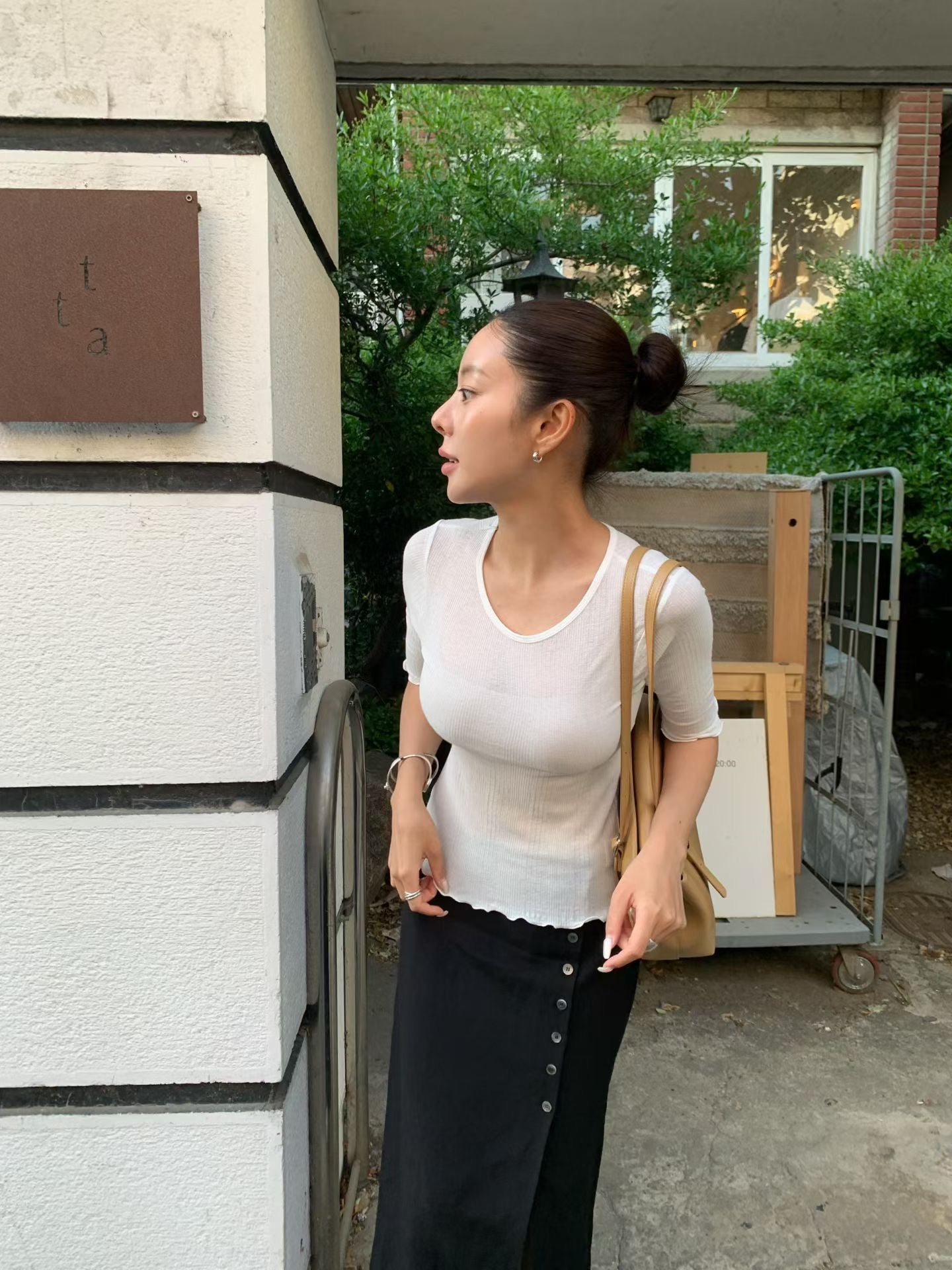 【亞麻50%面料】 Xanthe Linen Skirt (2 Colors)