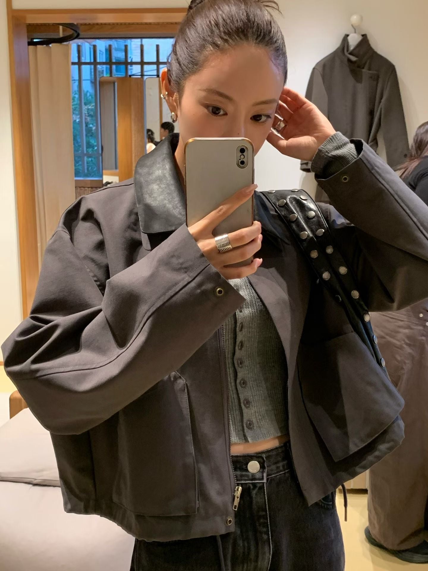 【可拆卸撞色翻領】 Zaranne Jacket (3 Colors)