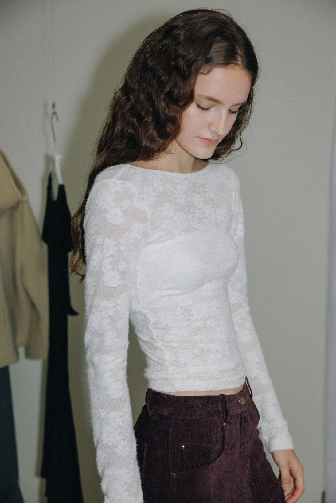 Philomela See Though Lace Top (3 Colors)