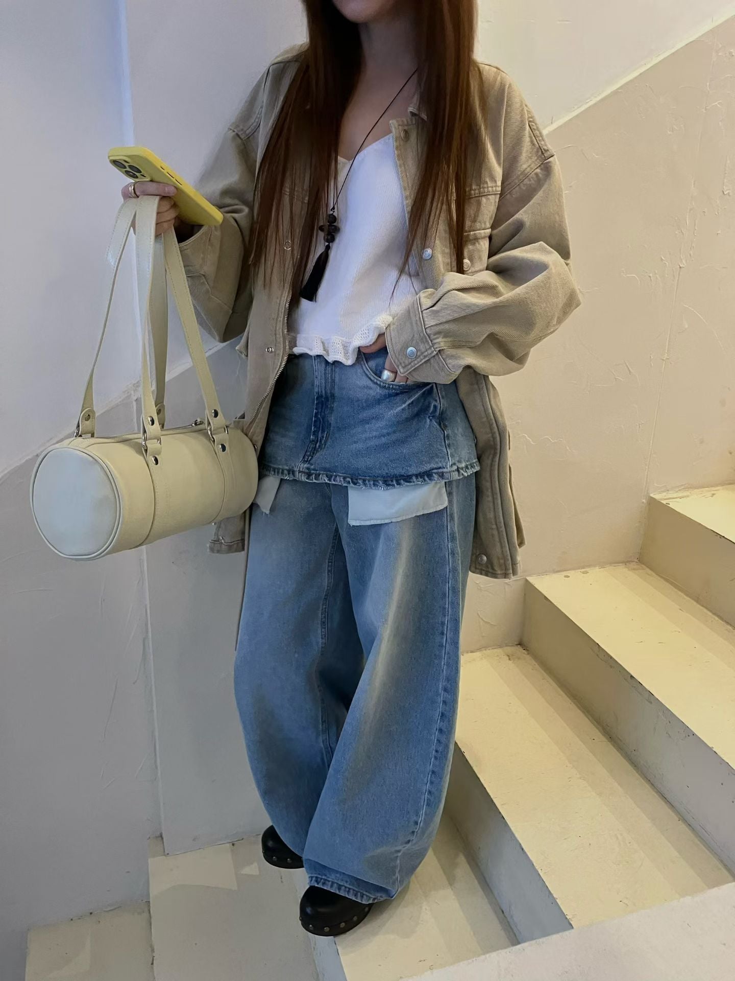 Nessa Barrel Cow Leather Bag (2 Colors)