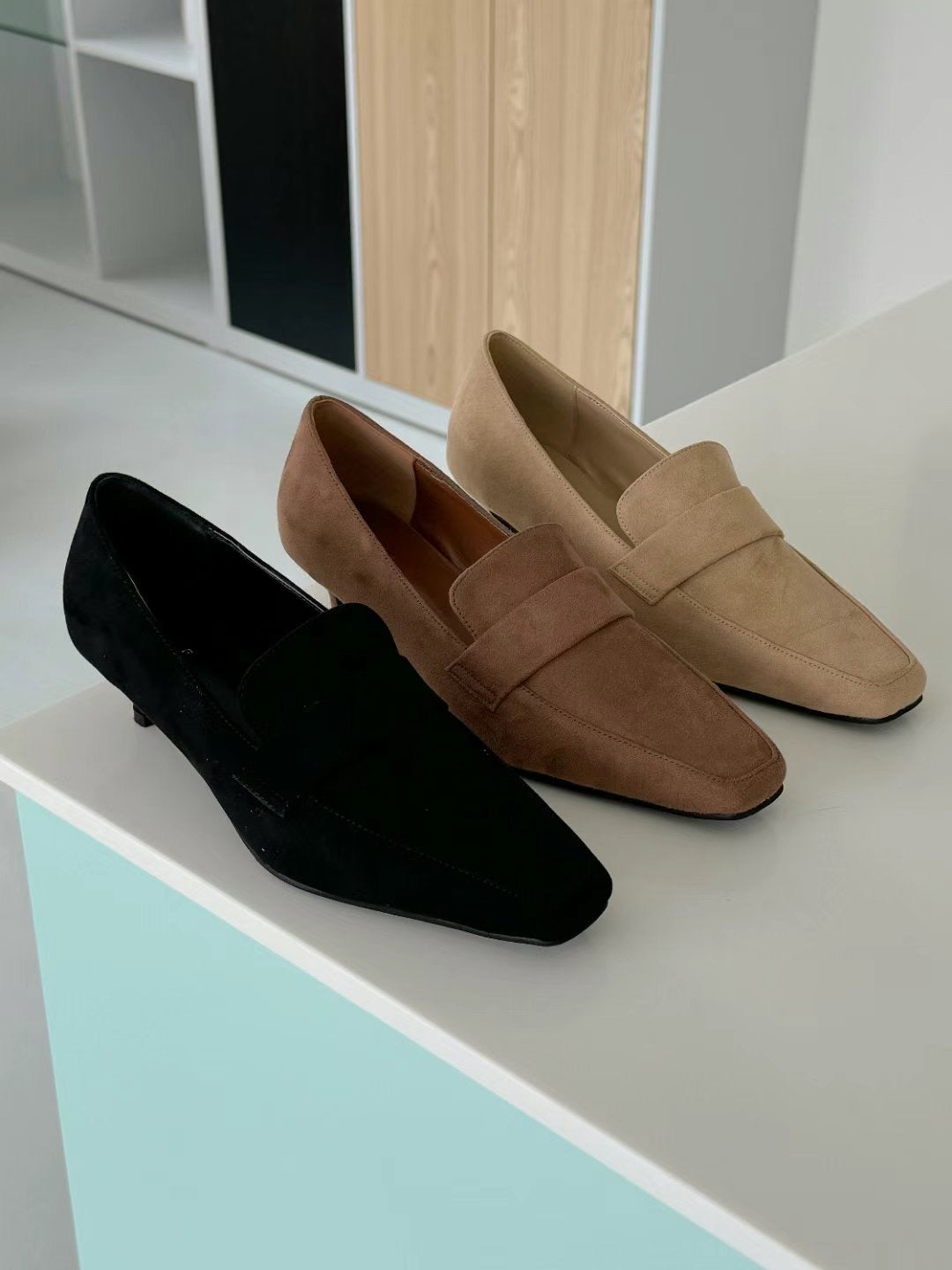 Heeled Leather Mules (3 Colors)