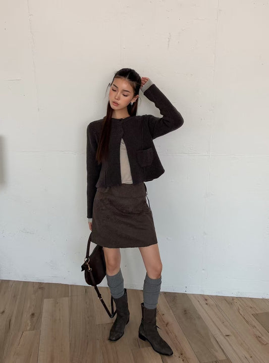 Dylana Suede Skirt (2 Colors)