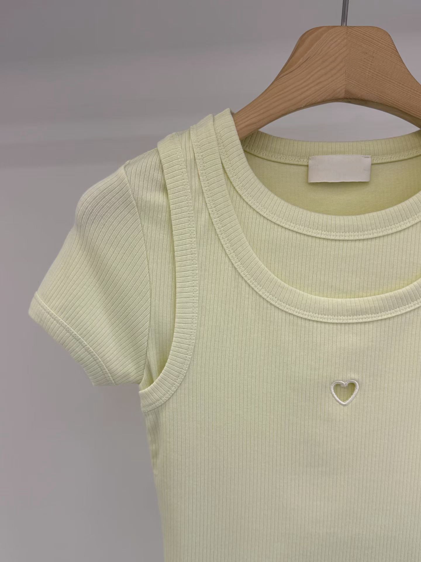 Heart Top Set (3 Colors)(這件沒有直播!)￼