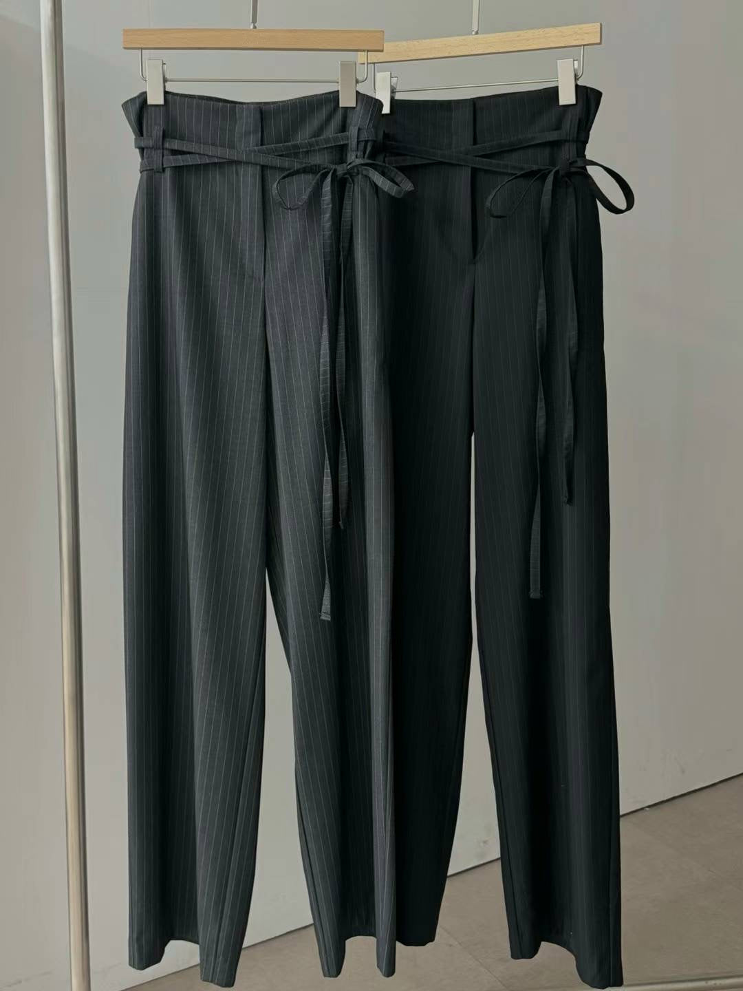 High Waist Pants with Belt