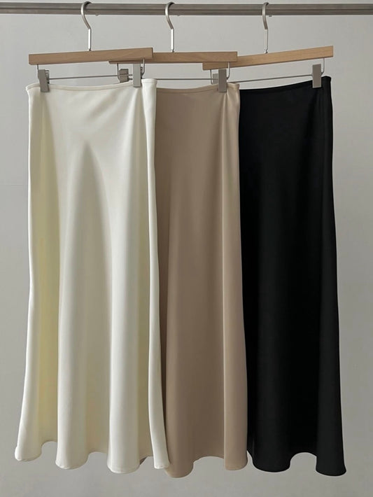 Satin Midi Skirt