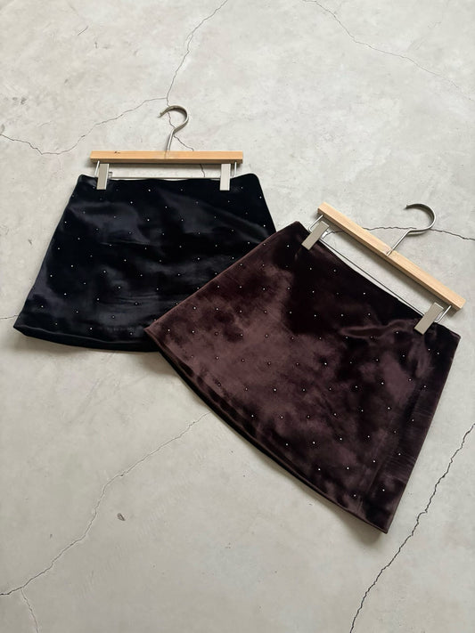 Lilac Velvet Skirt (2 Colors)