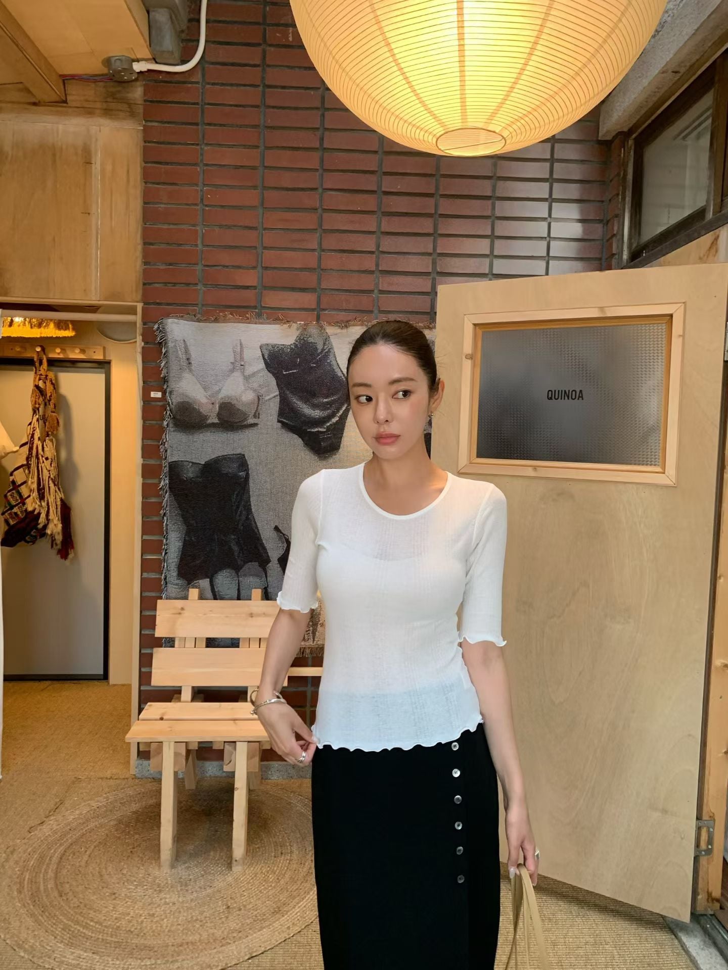 【亞麻50%面料】 Xanthe Linen Skirt (2 Colors)