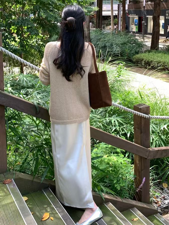 【牛皮麂皮】Leju Maron Bag (L)(4 Colors)