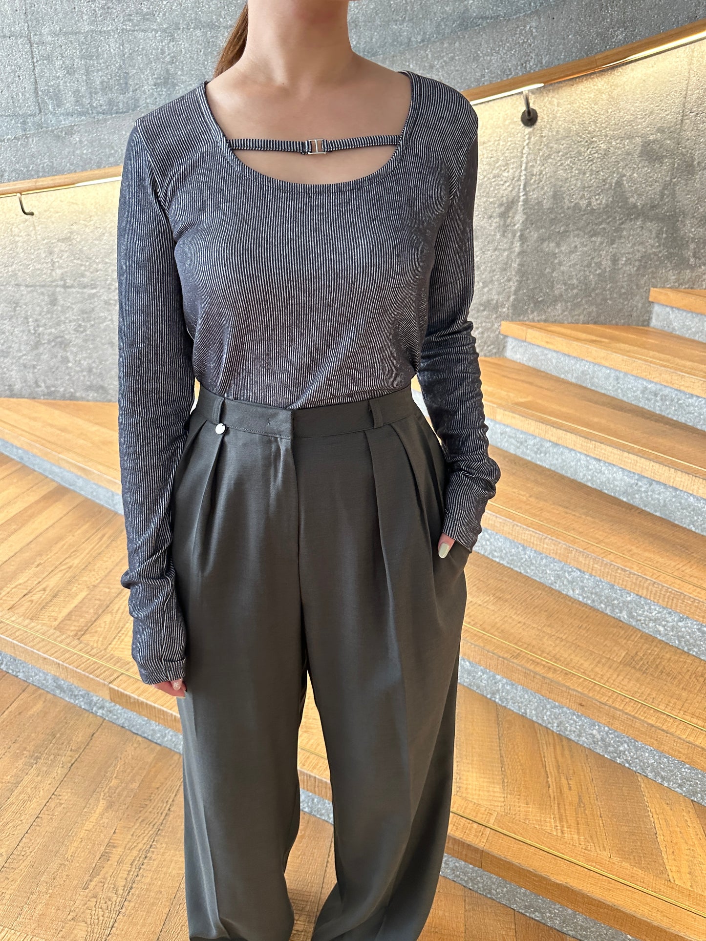 Mid-rise Wide Trousers