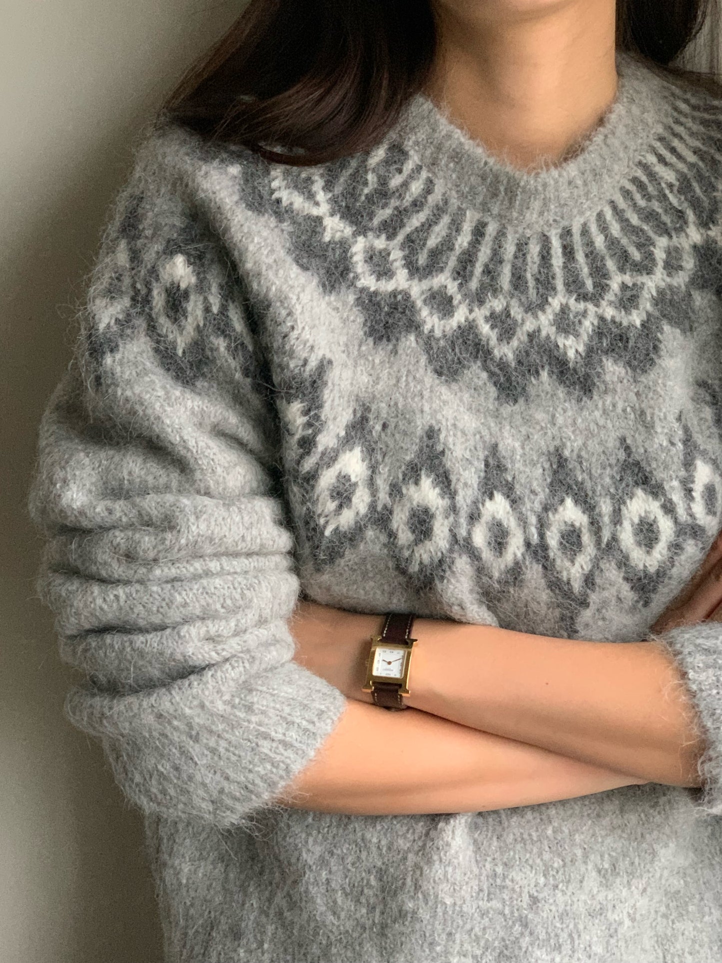 Belle Alpaca Jacquard Knitwear (2 Colors)