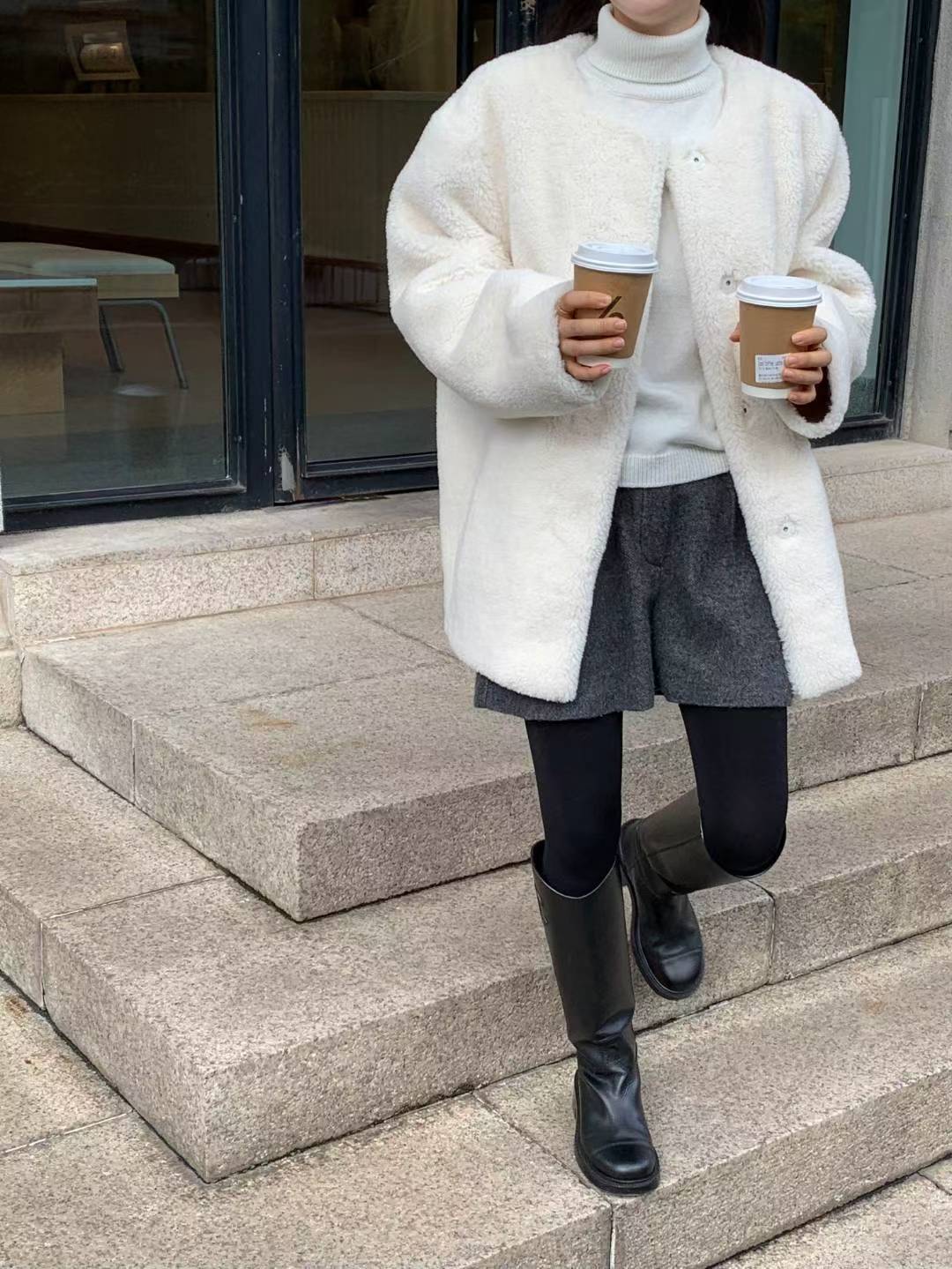 Serafine Coat with Muffler