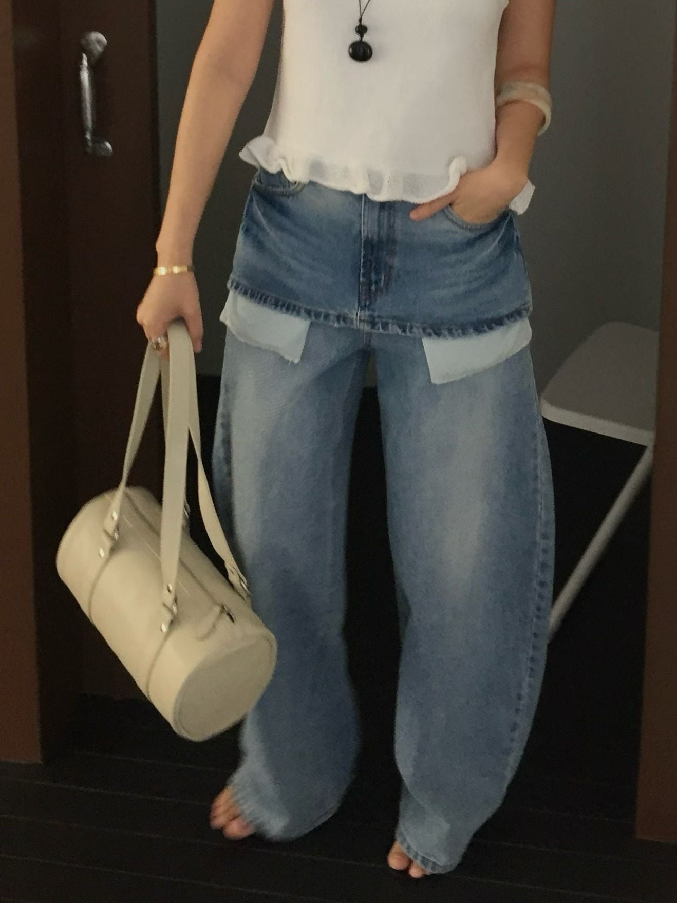 Nessa Barrel Cow Leather Bag (2 Colors)