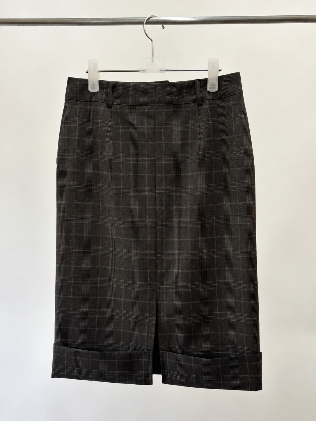 Check Midi Skirt