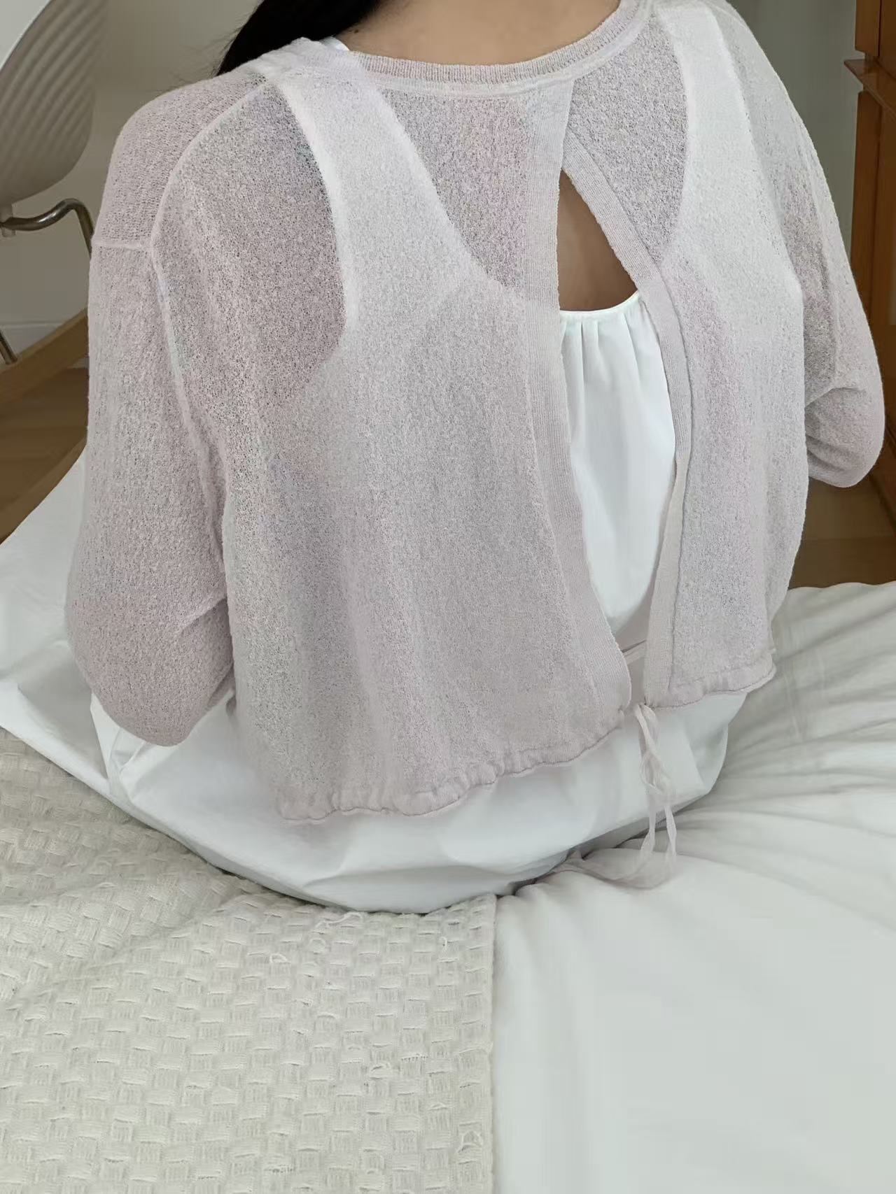 【亞麻44%棉36%】 Oriel Knit Top (3 Colors)