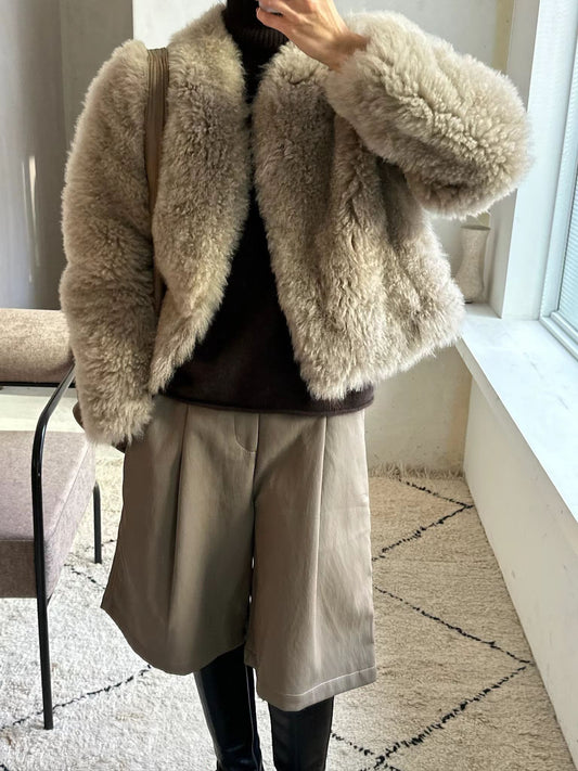 Amabel 100% Wool Jacket 【山羊絨長絨皮草外套】