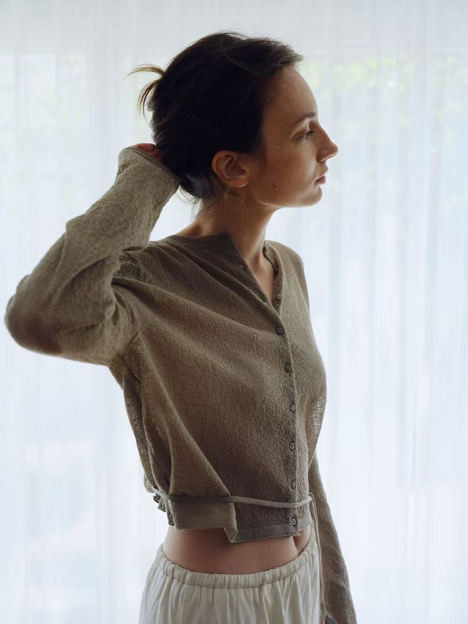 【亞麻44%棉36%】 Oriel Knit Top (3 Colors)