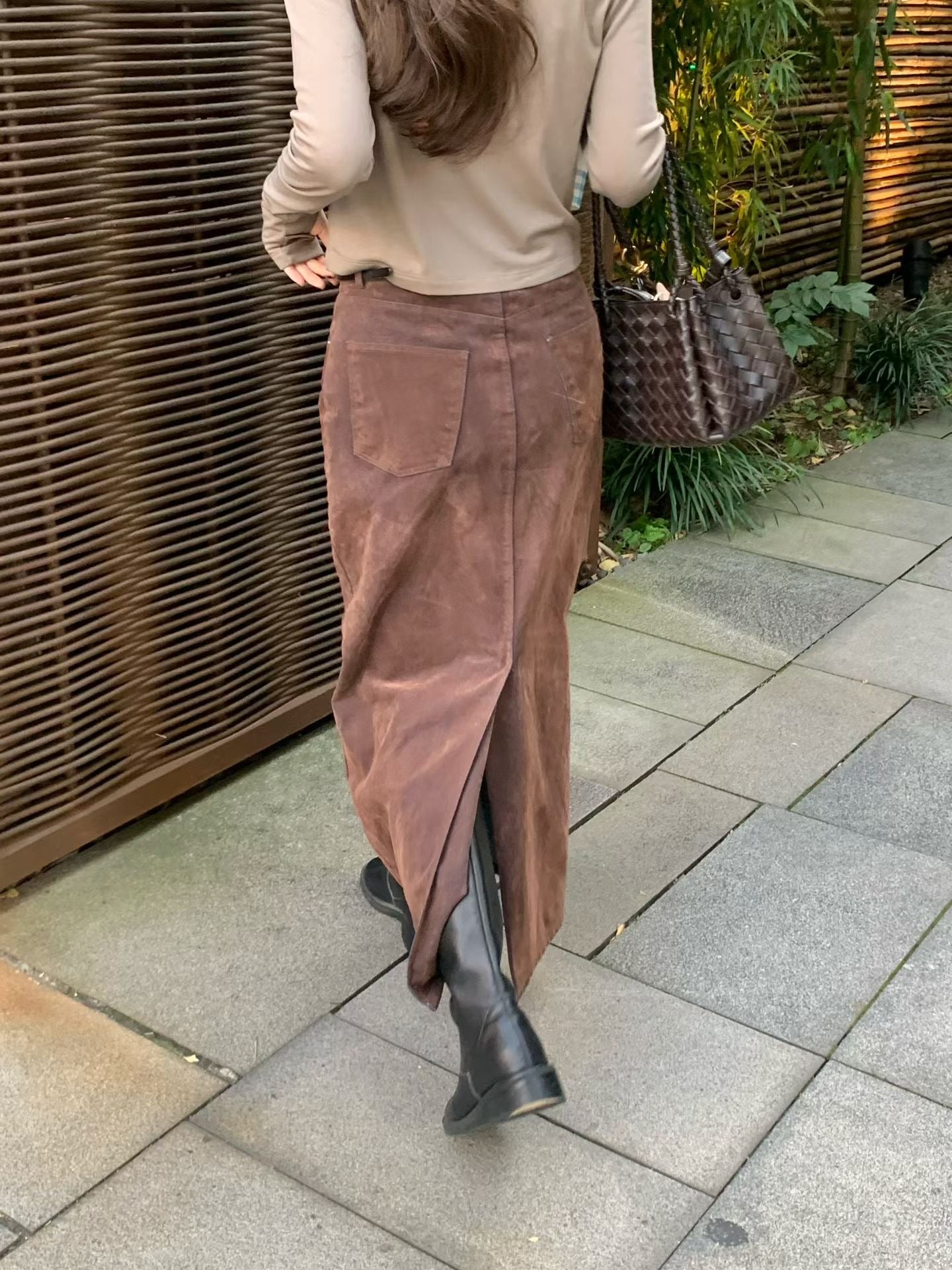 Sorrel Velvet Denim Skirt (3 Colors)