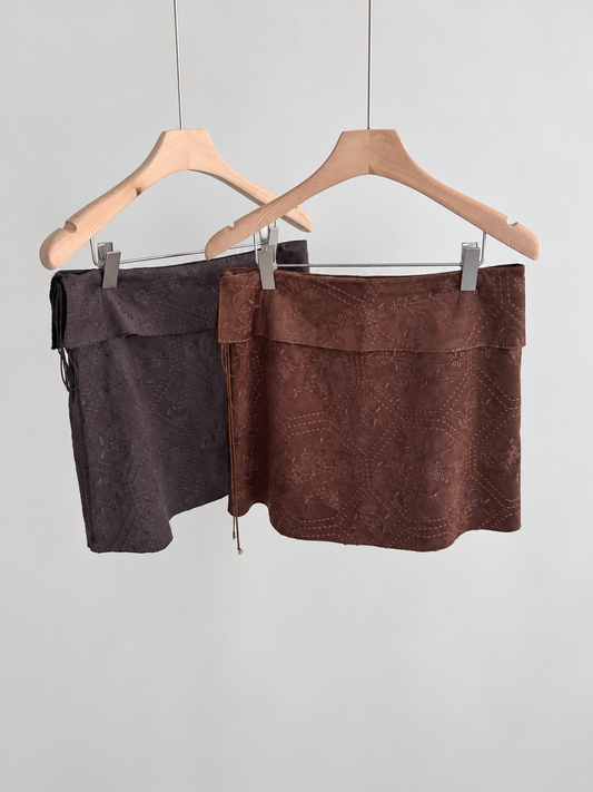 Dylana Suede Skirt (2 Colors)