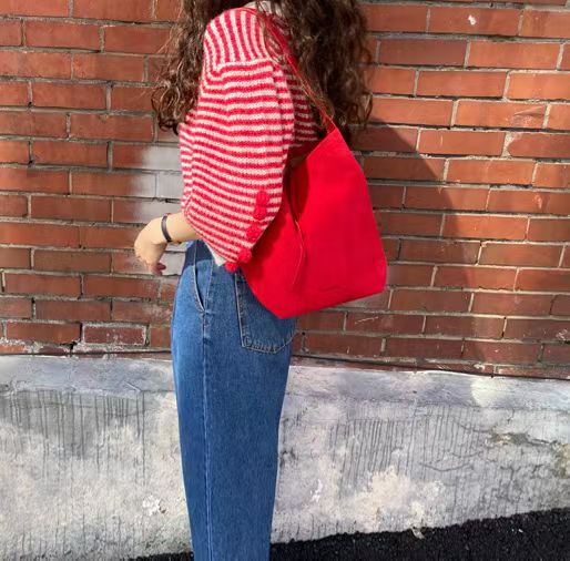 【牛皮麂皮】Leju Maron Bag (L)(4 Colors)