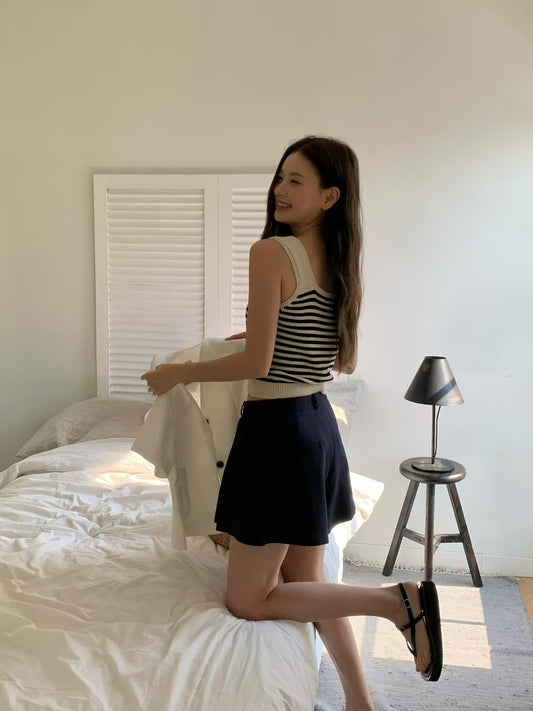 Thalia Striped Knit Top (3 Colors)
