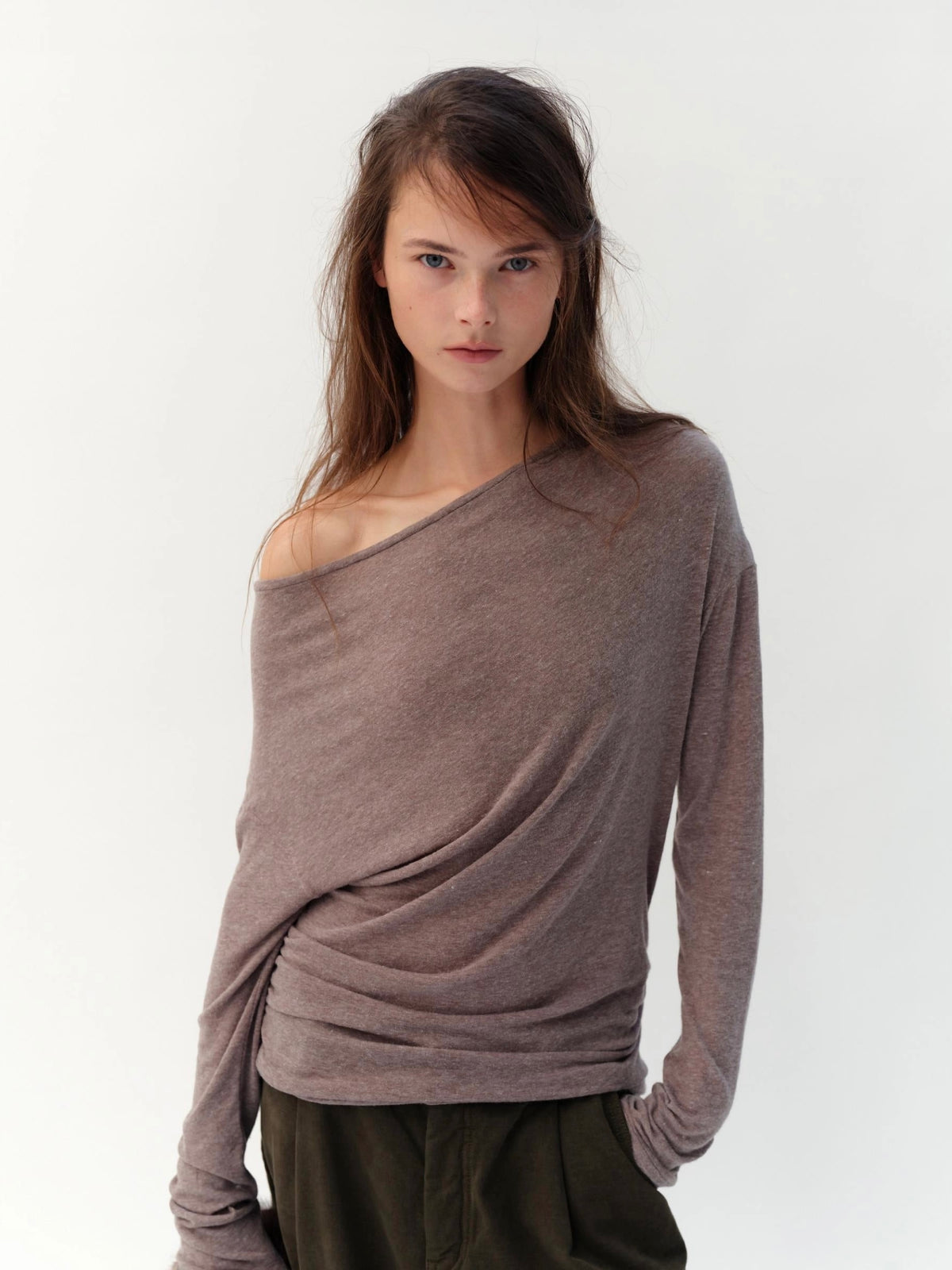 Boatneck Drape Tee (4 Colors)