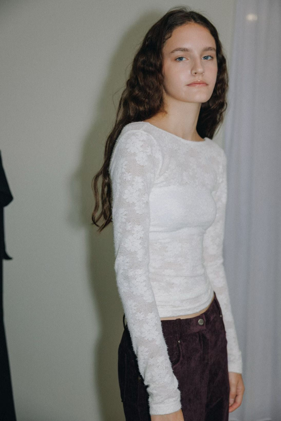 Philomela See Though Lace Top (3 Colors)