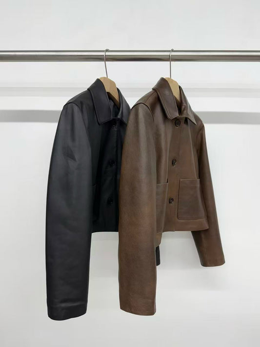 Tansy Lamb Skin Jacket (2 Colors)