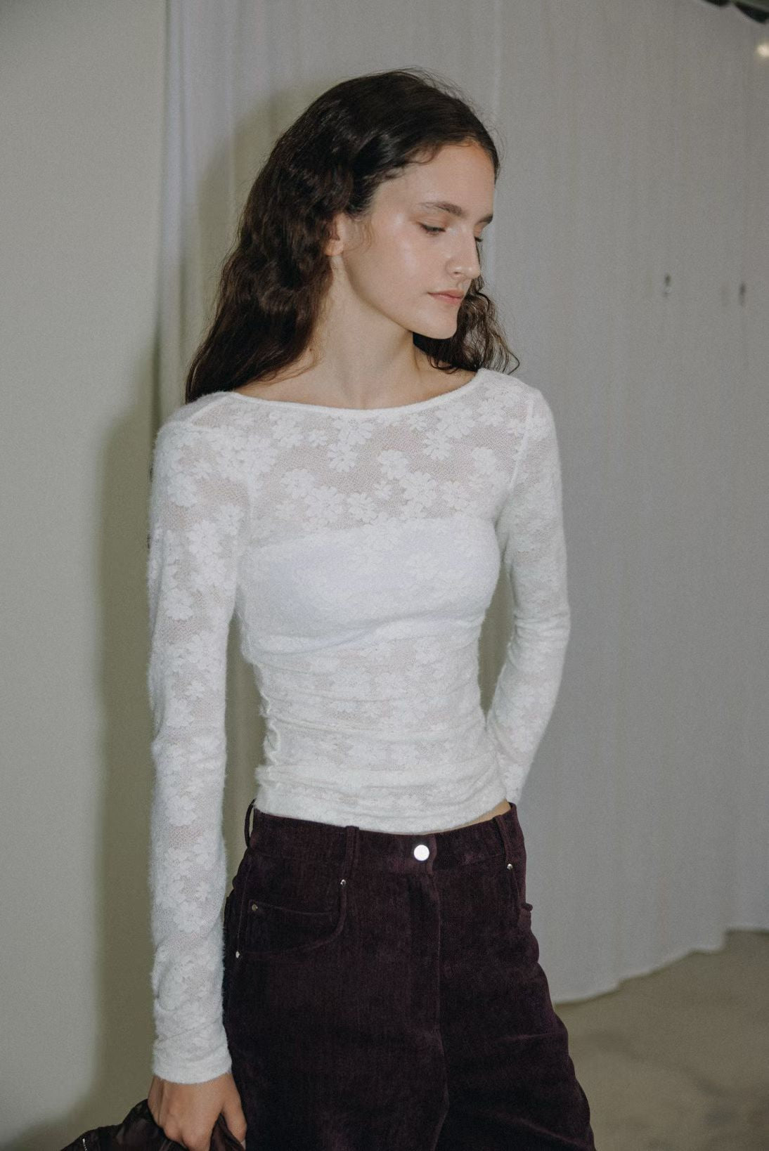 Philomela See Though Lace Top (3 Colors)