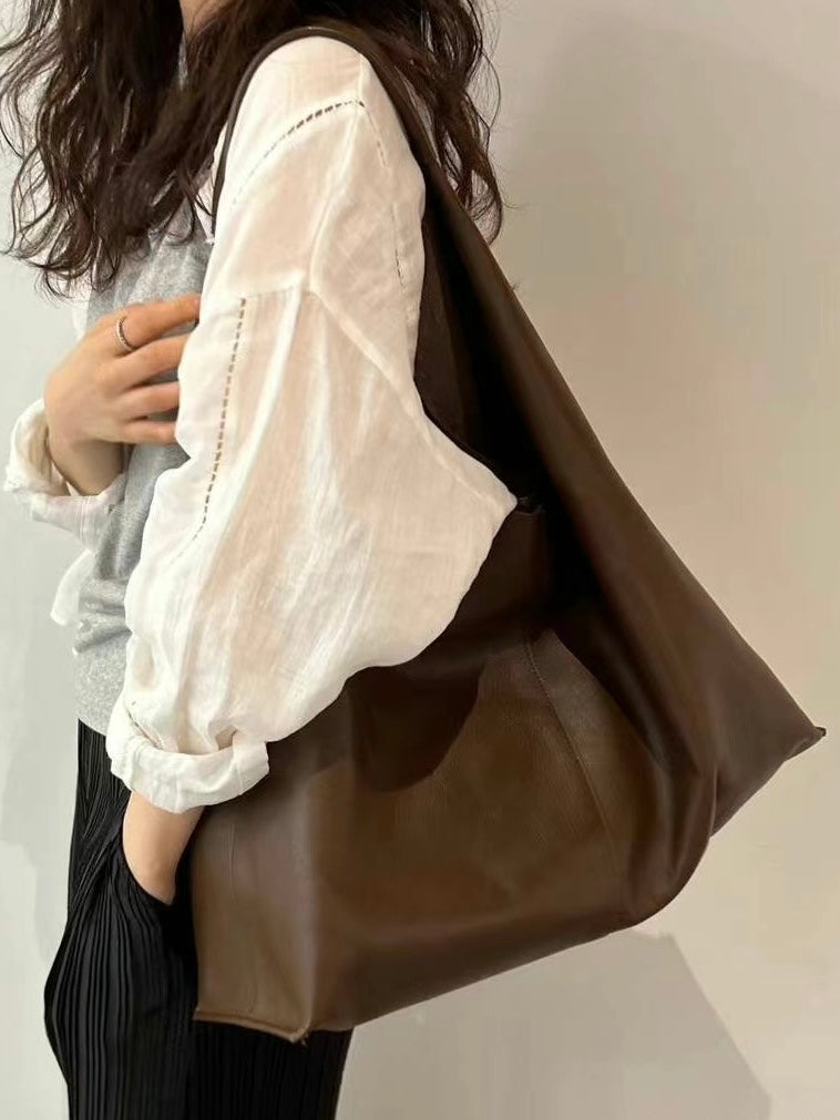 Cow Leather Tote Bag / Size L (2 Colors)