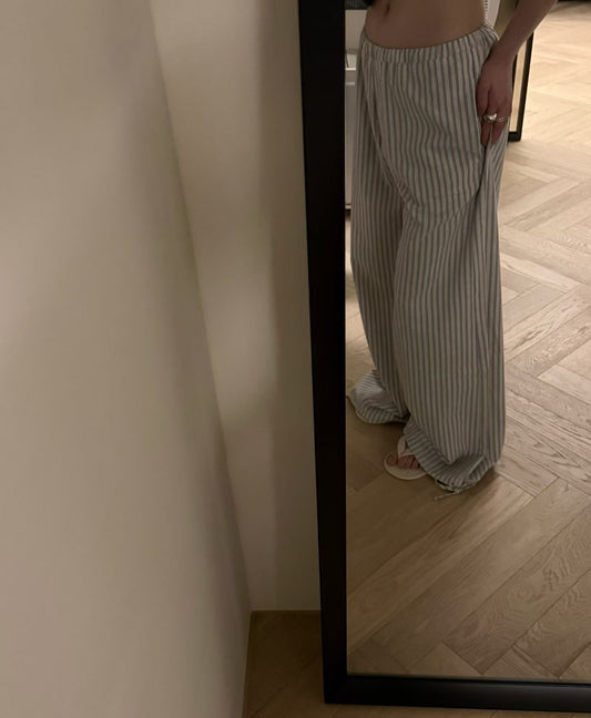 Durt Striped Wide Pants (2  Colours)