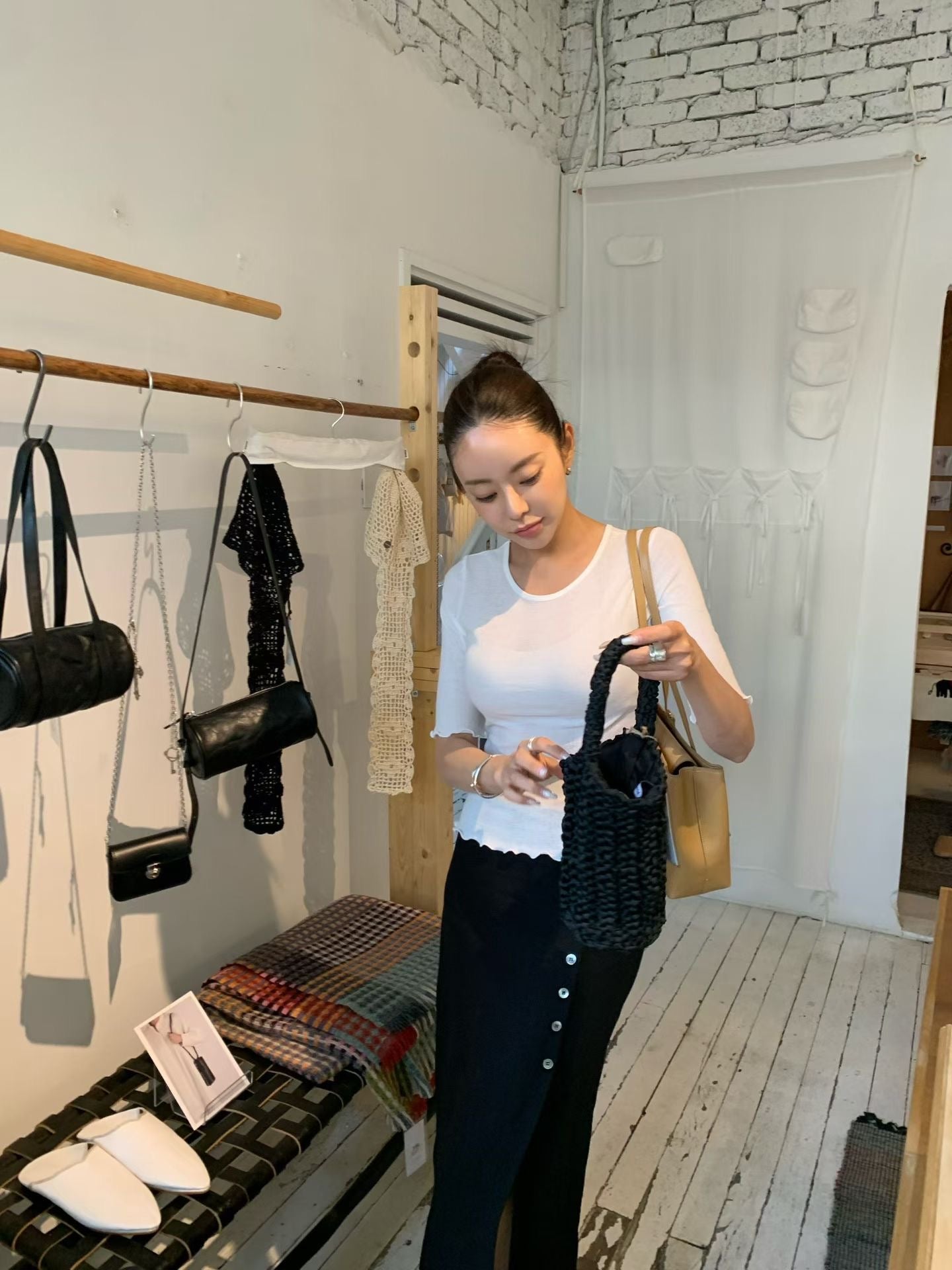 【亞麻50%面料】 Xanthe Linen Skirt (2 Colors)