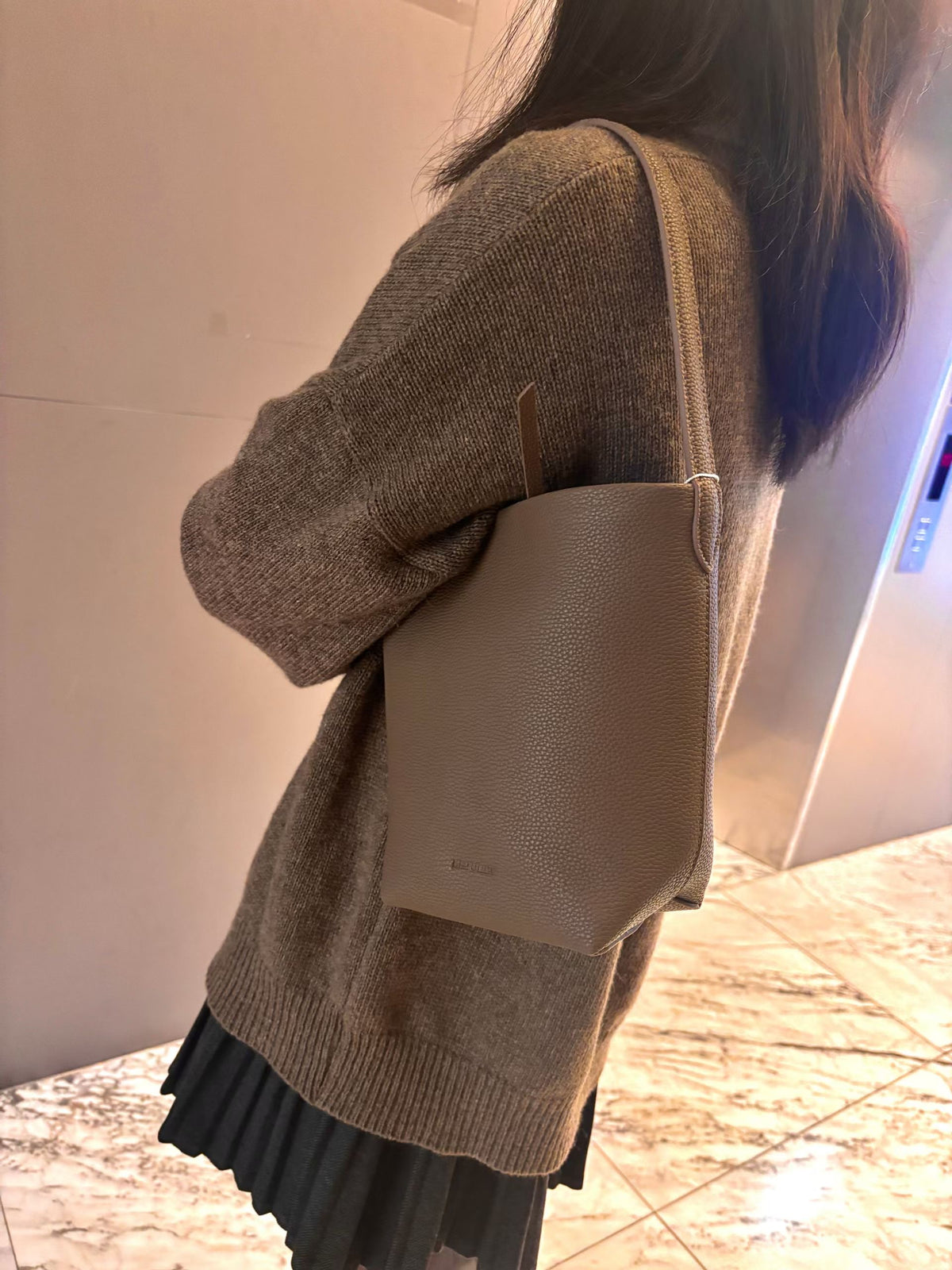 【牛皮荔枝紋】Leju-Ople Bag (S)(3 Colors)