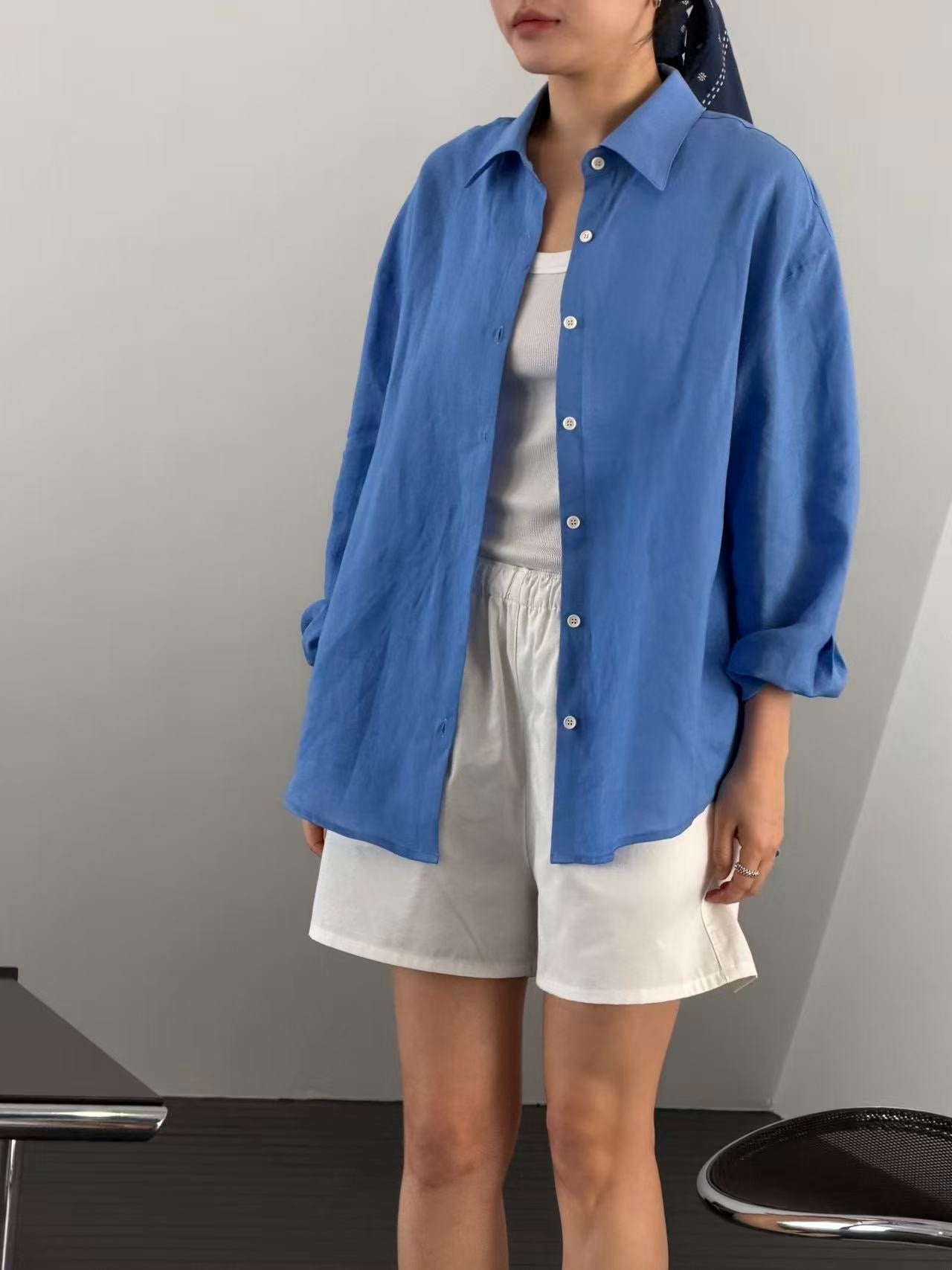 【亞麻100%】 Tamsy Shirt (4 Colors)