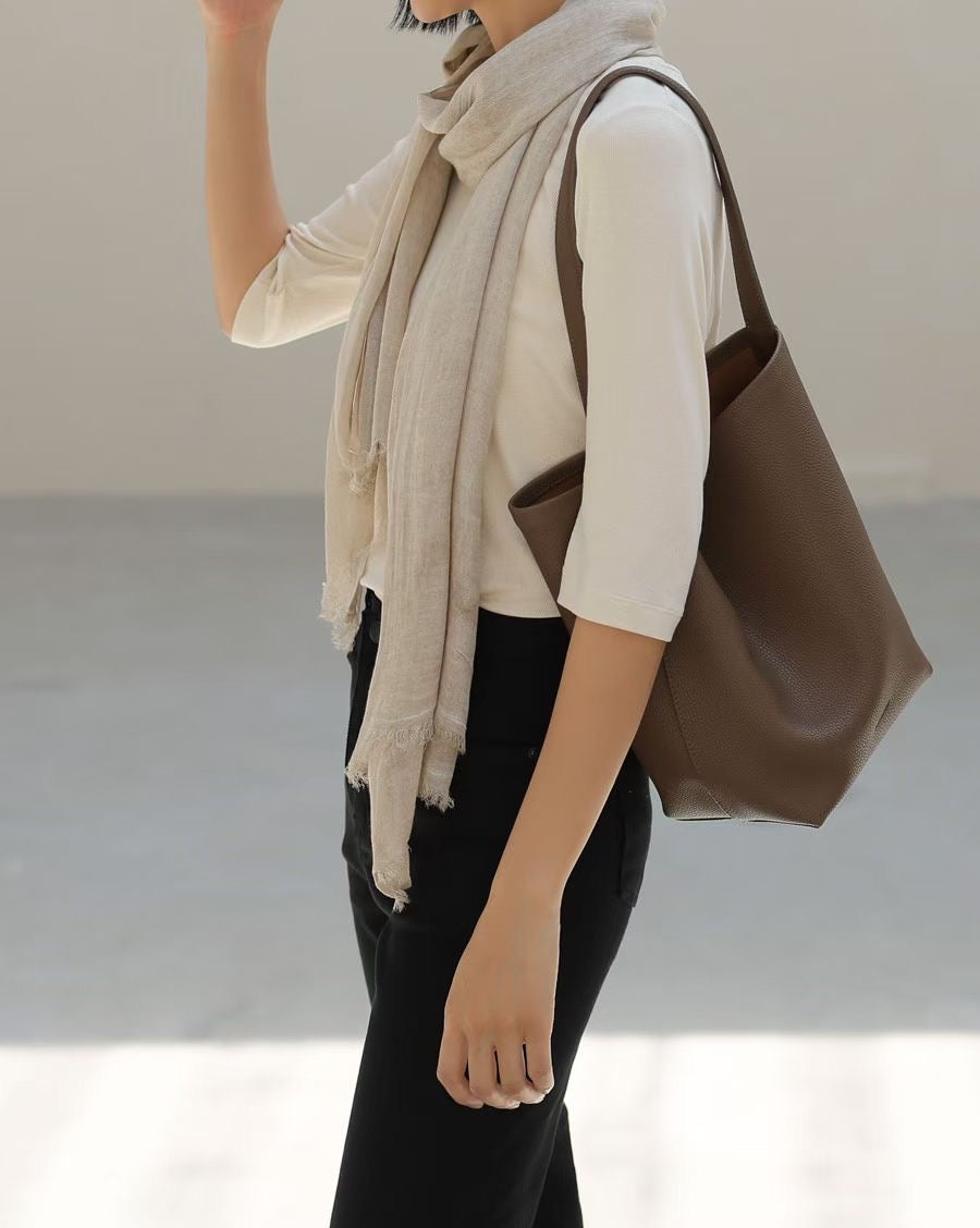 【牛皮荔枝紋】Leju-Ople Bag (L)(3 Colors)