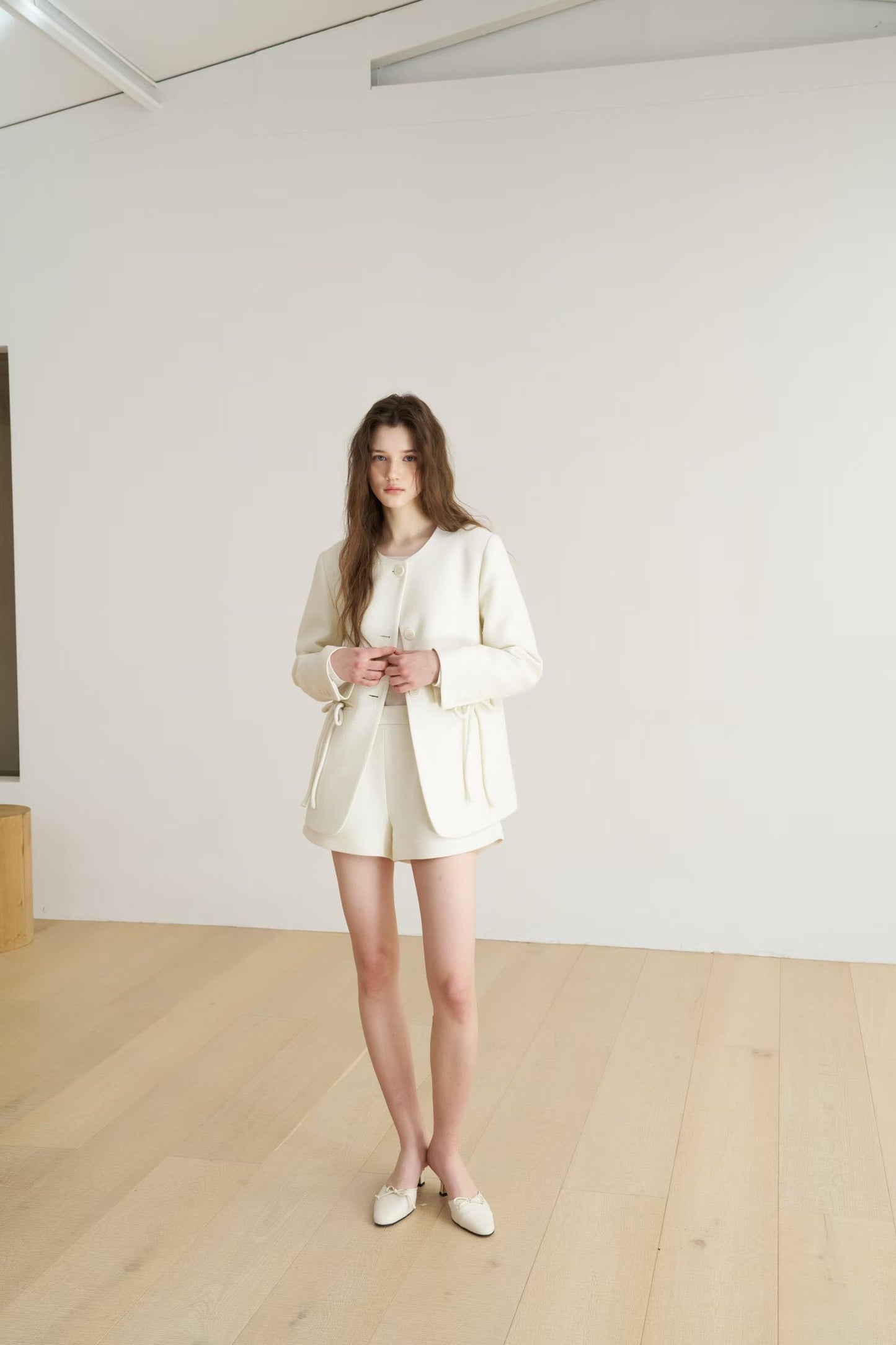 Peridot Tweed Jacket (Removable Ribbon Cut) (2 Colors)