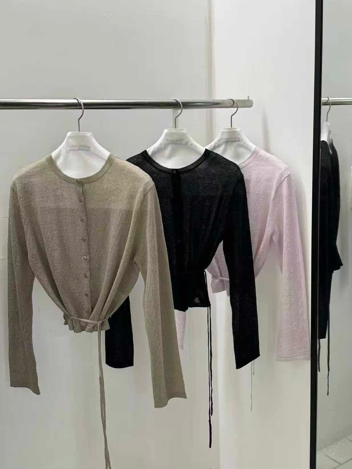 【亞麻44%棉36%】 Oriel Knit Top (3 Colors)