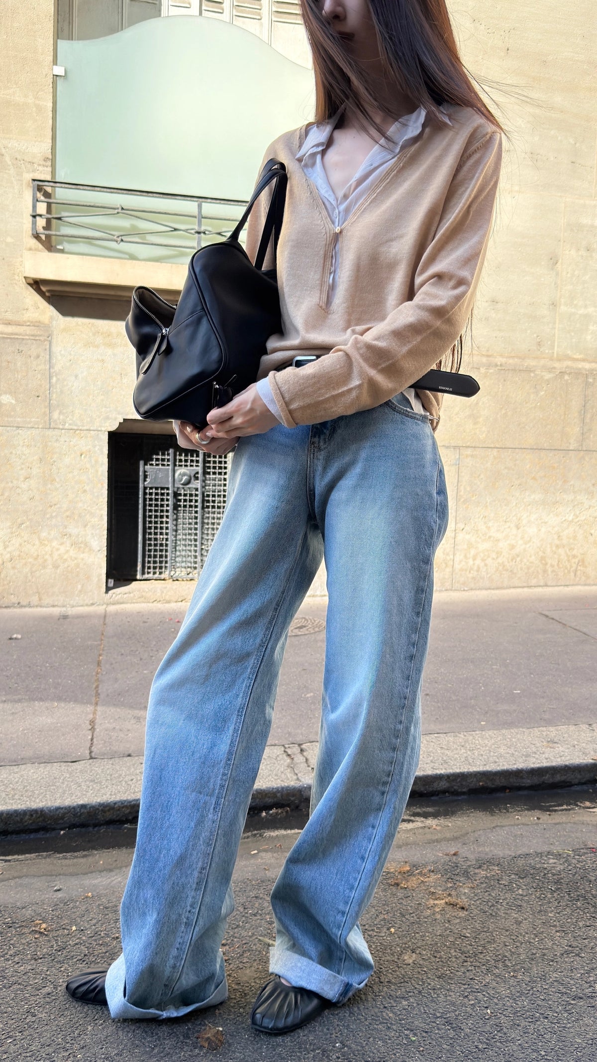 Merino Wool V-neck Knit (3 Colors)