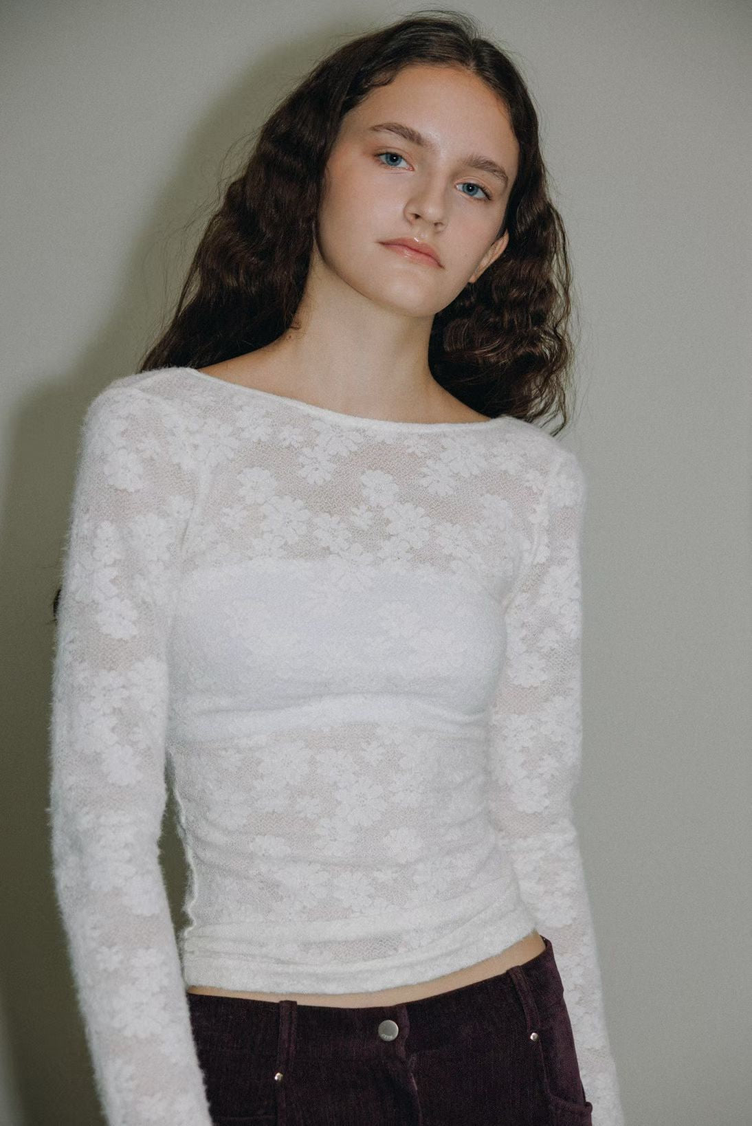 Philomela See Though Lace Top (3 Colors)