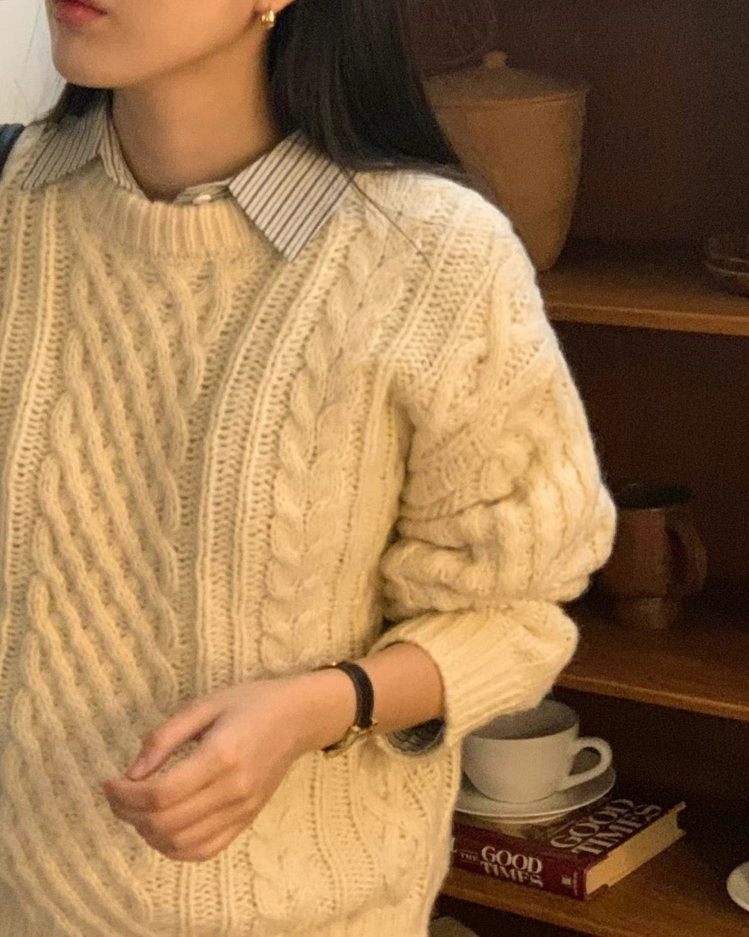 French Alpaca Cable Round Knit (2 Colors)