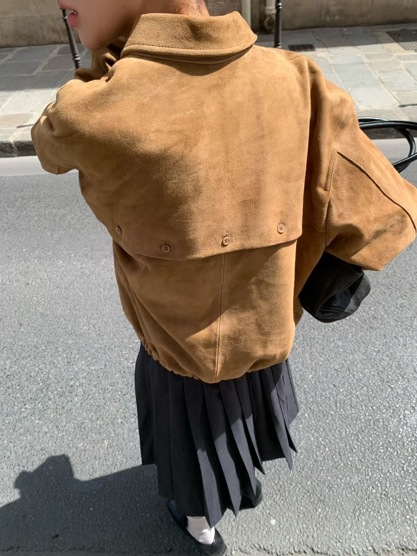 【Italy Fabric】 Lazira Goat Suede Jacket
