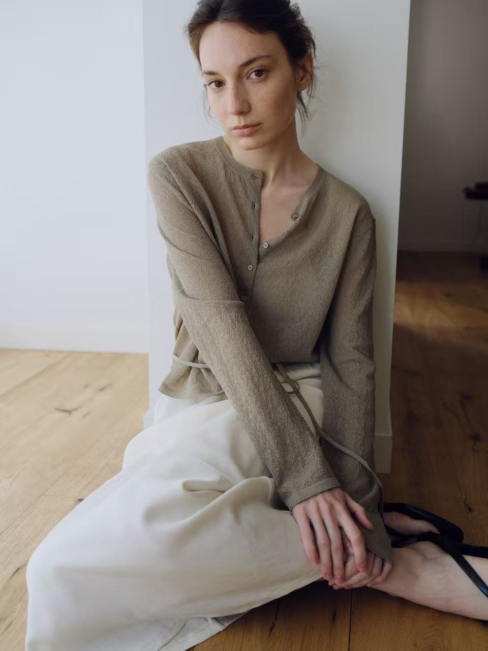 【亞麻44%棉36%】 Oriel Knit Top (3 Colors)