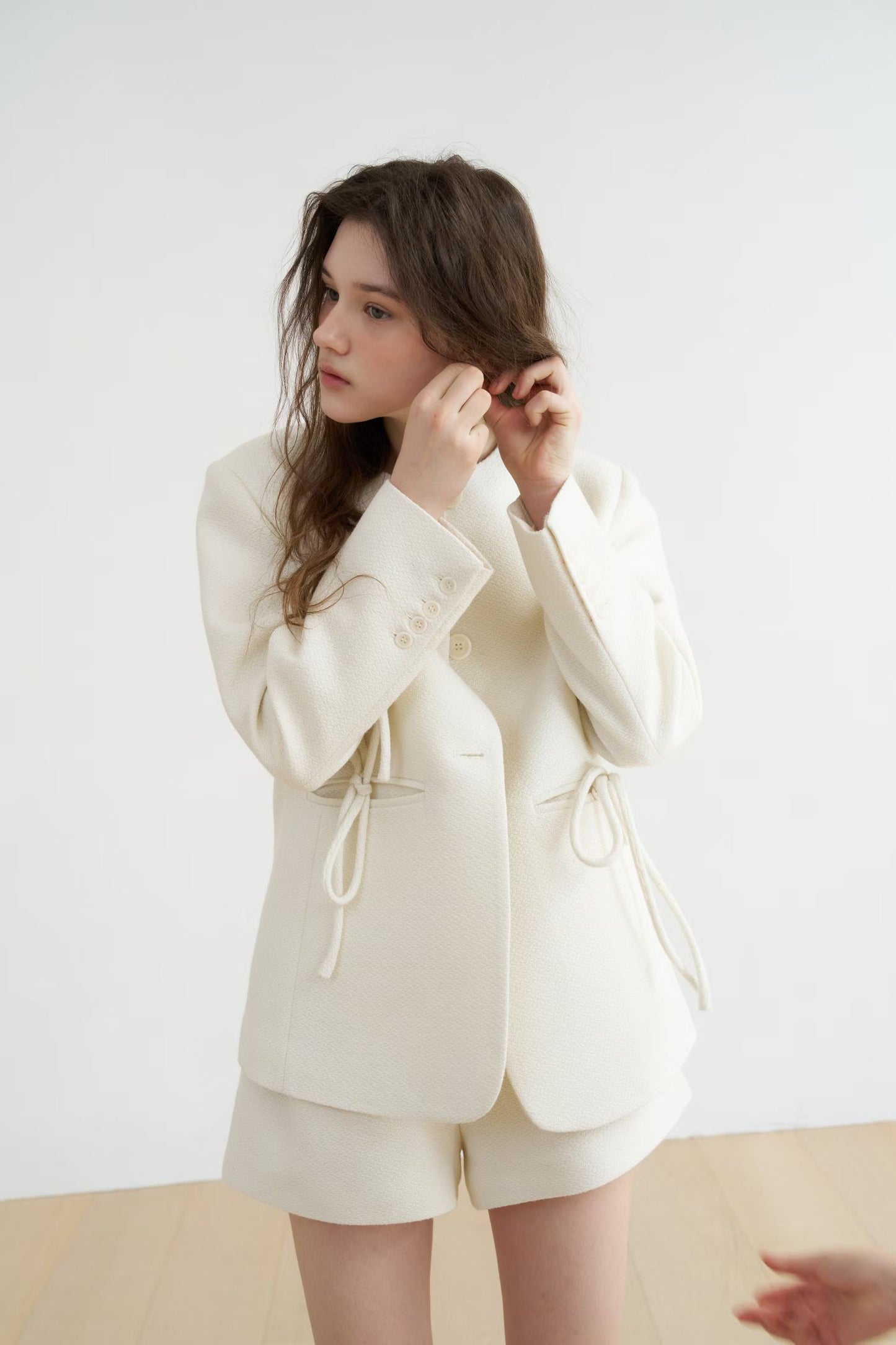 Peridot Tweed Jacket (Removable Ribbon Cut) (2 Colors)