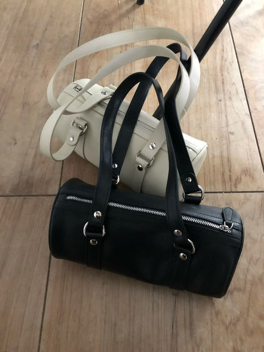 Nessa Barrel Cow Leather Bag (2 Colors)