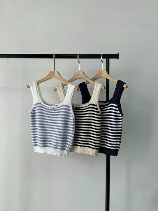 Thalia Striped Knit Top (3 Colors)