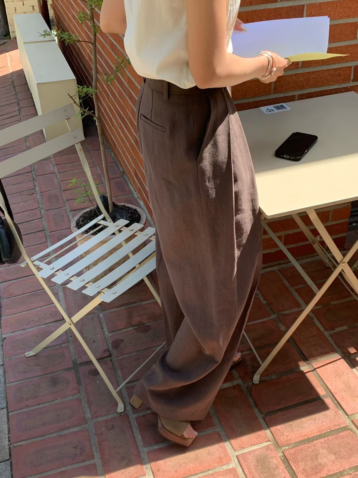 【亞麻55%棉33%面料】 Idalia Linen Pants (3 Colors)