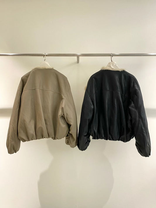 Thisbe Duck Feather Jacket 【羊毛翻領鴨絨羽絨】(2 Colors)